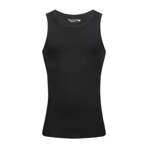 Bamboo Tank Top Front Black Bamboo Tank Top Black Front