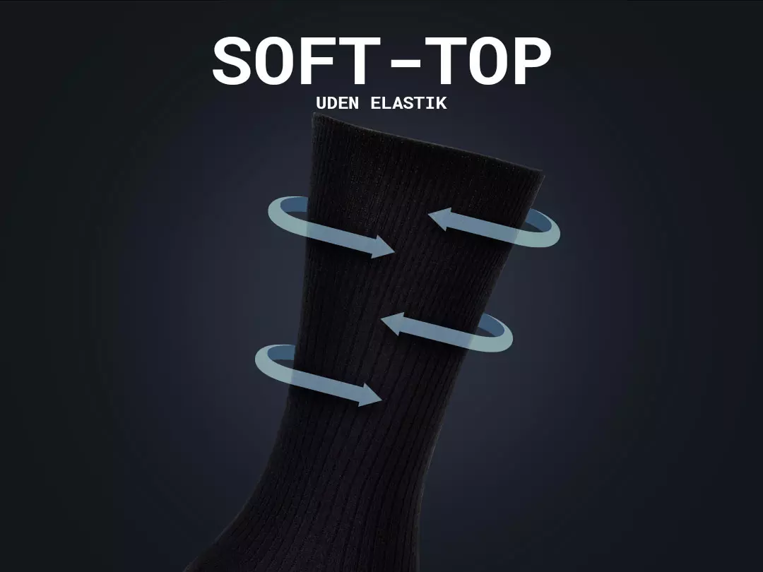 Illustration af Soft Top Bambus Strømpe