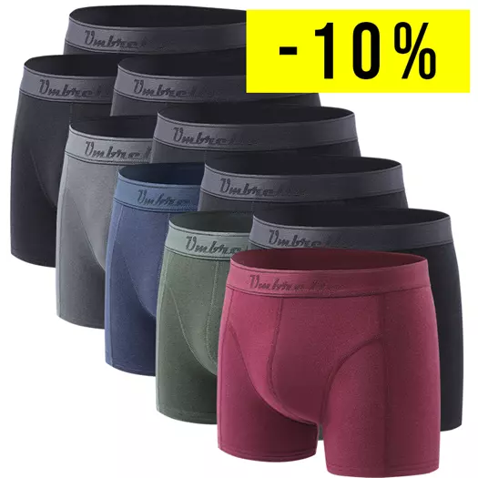 5 Sorte og 5 farvede bambus underbukser